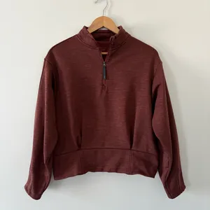 ATHLETA Altitude Polartec Half Zip‎ Sweatshirt Rust Size S Small thumbnail 4