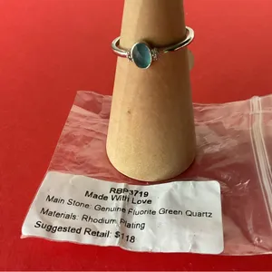 Bomb Party RBP3719 “Made With Love” Genuine Quartz on Rhodium Size 9 Ring NWT thumbnail 4