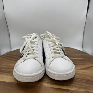 Adidas Grand Court Base Low Top Sneakers Shoes White Black EE7968 Women's 7.5 thumbnail 4