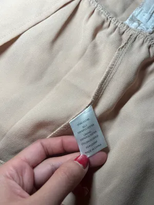 Nude & White Mini Skirt | Size Small thumbnail 4