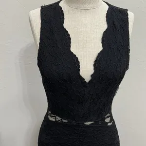 Windsor M Medium Dress Bodycon Black Lace Whimsygoth Fairy Coquette Sexy Stretch thumbnail 5