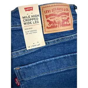 NEW Levi’s Mile‎ High Cropped Wide Leg Jeans Sz 30 Womens thumbnail 7
