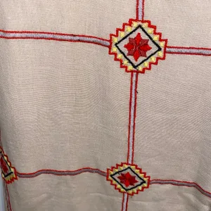 NWT $138 Ivory Lattice Embroidered Joggers XS thumbnail 9