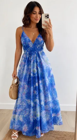Lulus Blue Maxi Dress thumbnail 1