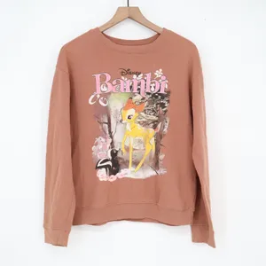 Disney Bambi Graphic Sweatshirt Brown Terracotta Crewneck Pullover Medium thumbnail 2