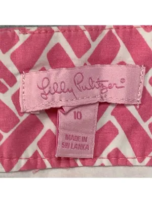 Women's Lilly Pulitzer 78399 Pink & White SKORT Size 10 Shirt Shorts Feminine thumbnail 5