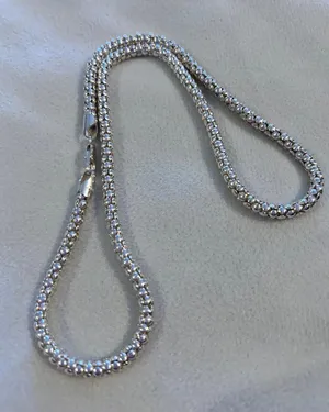 Necklace 12.56g lot d6 925 sterling silver chain thumbnail 1