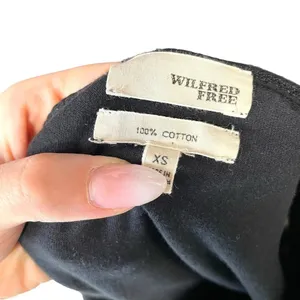 Aritzia Wilfred Free‎ 100% Cotton Black T-shirt Dress Size XS thumbnail 6