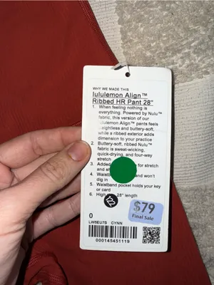 Lululemon Align Cayenne Ribbed High-Waist Leggings 28” size 0‎ thumbnail 3