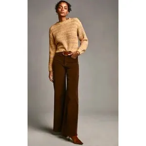 ANTHROPOLOGIE Ribbed Obi Melange‎ Crewneck Sweater Pullover Knit Marled Small thumbnail 4
