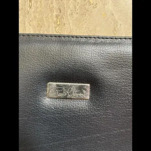 Paule Clement Vintage Bag‎ Black Leather Metal Loop Handle HandMade In Morocco thumbnail 10
