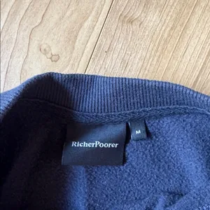 Richer Poorer Navy Crewneck Sweater thumbnail 2