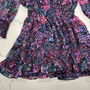 Misa Los Angeles Dress Size Large Sheer Smocked Mini Purple New With Tags thumbnail 5