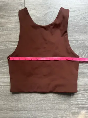 Girlfriend Collective Brown High Neck Longline Sports Bra Cropped Tank Yoga XS thumbnail 5