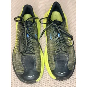 HOKA One One Evo Speedgoat Trail Running Shoes Vibram Citrus Black Women 8.5 EUC thumbnail 3