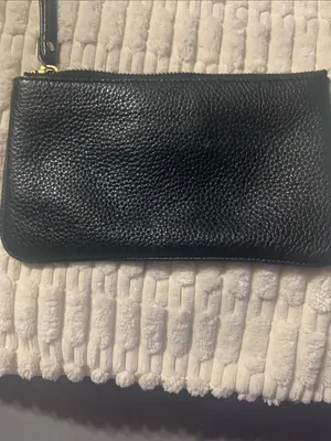 kate spade Black Pebbled Leather Wristlet Clutch thumbnail 3