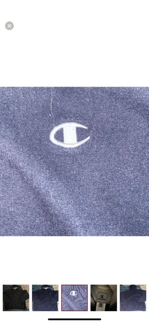 Champion Navy Blue Hoodie thumbnail 3