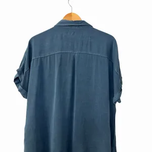 Maurices Blue Utility Top L Short Sleeve Button Front 100% Rayon Relaxed‎ Fit thumbnail 10
