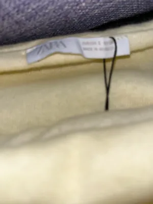 ZARA Butter Yellow Off the Shoulder Long sleeve top thumbnail 4