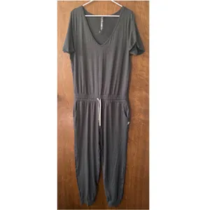 Vuori Sz XL All Day Heather Charcoal Gray Drawstring Jumpsuit Romper Comfy Cozy thumbnail 3