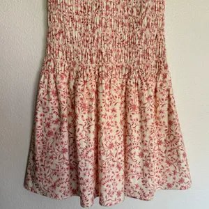 Reformation Leannah Pink Floral Smocked Mini Dress Organic Cotton Puff Sleeve 2 thumbnail 5