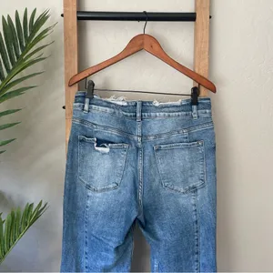 High Rise Wide Leg Multicolor Denim Flare Boutique Jeans thumbnail 9