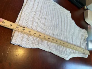 Madewell Chunky Open Knit Tank Top Sweater Size Small White Cream thumbnail 8