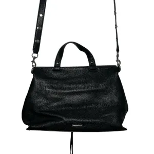 Rebecca Minkoff Medium Keith‎ Suede & Leather Satchel Handbag Crossbody Black thumbnail 3