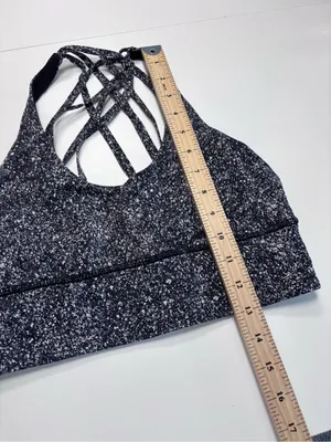 lululemon athletica Black Speckled Free to Be Me Multi-Strap Sports Bra NWOT Sz8 thumbnail 5