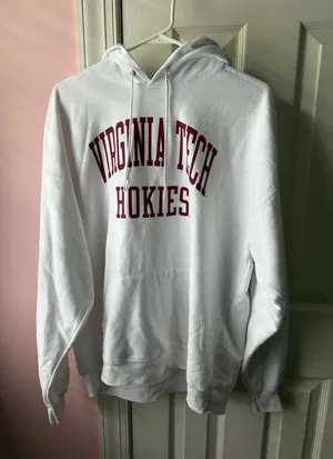 Virginia Tech Hoodie White Size XL thumbnail 1