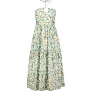 Bishop + Young NWT Aeries Halter Dress Lagos Print Floral Cotton Maxi Small thumbnail 3