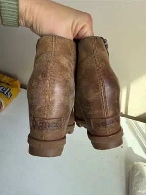 Sorel Women's Joan Rhapsody Zip Women's Wedge Boots Sz 8 thumbnail 8