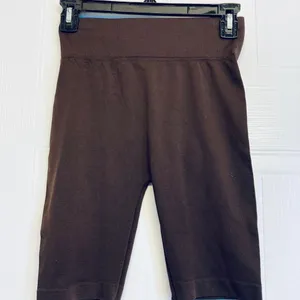 Yelete Biker Shorts Womens One Size Brown‎ Seamless Activewear thumbnail 3