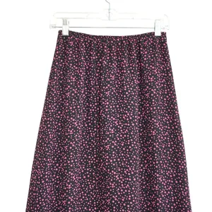 Vintage Pink Polka Dot Maxi Skirt Long A-Line High Waist Elastic Boho‎ Grunge thumbnail 4