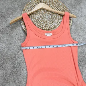 L*Space Wome’s Sandpiper Maxi Dress Sleeveless Ribbed Side Ruched Putty Orange S thumbnail 12