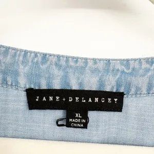 Jane + Delancey Womens Chambray Lyocell Smocked Waist Boho Tiered Midi Dress XL thumbnail 6