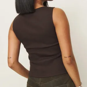 Reformation Hudson Knit Tank in Mole thumbnail 8