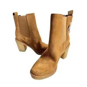 Lauren Ralph Lauren Marianna Tan Suede Chelsea Ankle Boots Block Heel Size 5.5B thumbnail 5