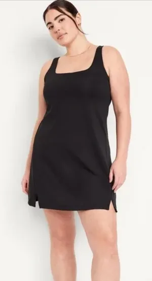 Old Navy power soft dress Active Chic Black Sleeveless thumbnail 1