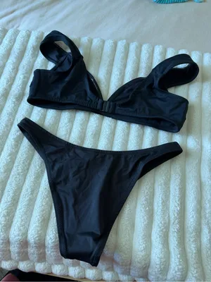 NWOT SKIMS Black Two-Piece Bikini Set thumbnail 6