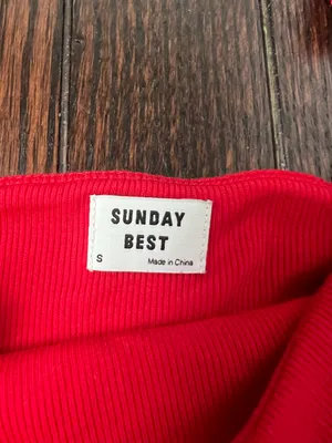 Aritzia Sunday Best Red Bodysuit thumbnail 3