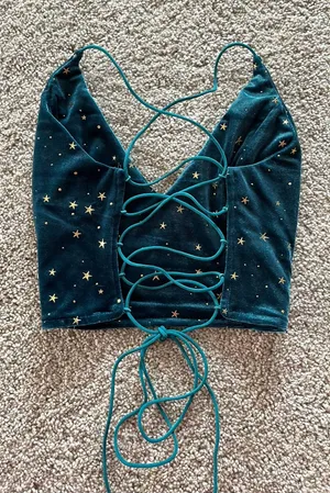 SheIn Velvet Blue Starry Tank top thumbnail 2