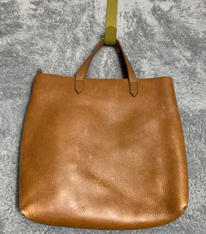 Madewell Transport Tote Bag Womens Medium English Saddle Brown Leather Zip Top‎ thumbnail 1