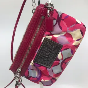 COACH Red Small Nylon Handbag thumbnail 8