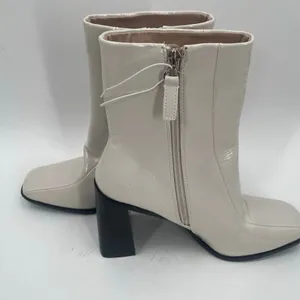Princess Polly Boots SZ 8 Kia Kiaya Ankle Cream *FLAWS* Bootie Zipper Heel NWOT thumbnail 14