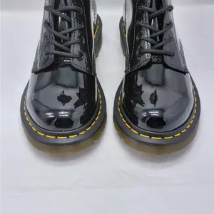 Dr. Martens Womens Combat Boots Size 6 Black Patent Moto Goth Punk Biker Street thumbnail 9