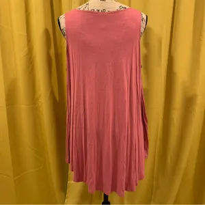 Stretch Cold Shoulder Tunic Top Pink Size XL thumbnail 2