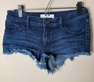 Abercrombie & Fitch Denim Cutoff Micro Booty Shorts 4 27 Y2K 2010 Low Rise Jean thumbnail 1
