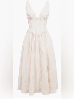 NEW House of CB Emmelina Embroidered Corset Bodice Cocktail Dress Sz S thumbnail 3
