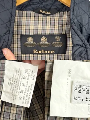 Barbour Navy Quilted Gilet Vest Size 14 Flyweight Diamond Quilt Tailored Class thumbnail 13